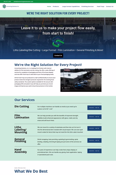Converting Solutions Inc Homepage 1440px