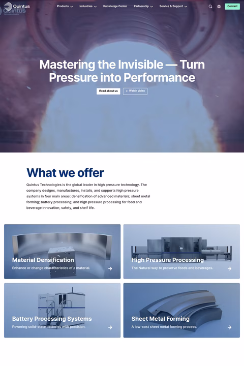 Quintus-Technologies Homepage 1440px