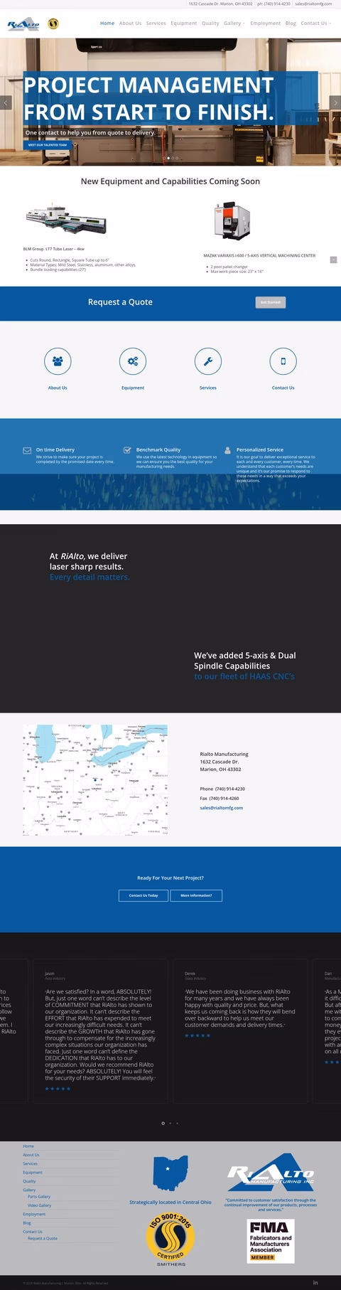 Rialto-Manufacturing Homepage 1440px