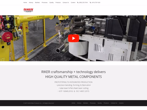 Riker-Products Homepage 1440px