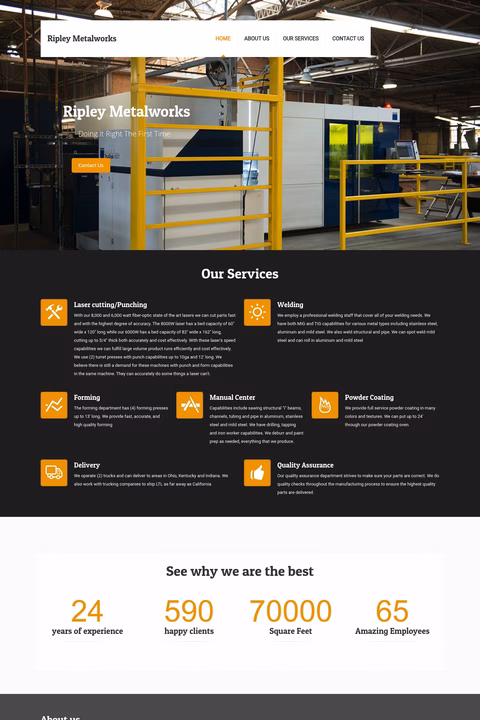 Ripley-Metal-Works Homepage 1440px