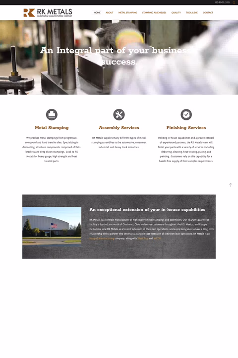 Rk-Metals Homepage 1440px