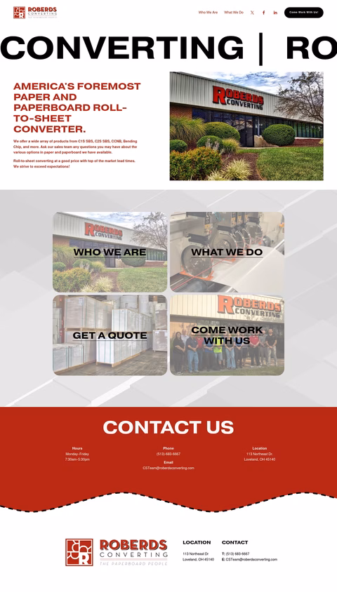 Roberds-Converting Homepage 1440px