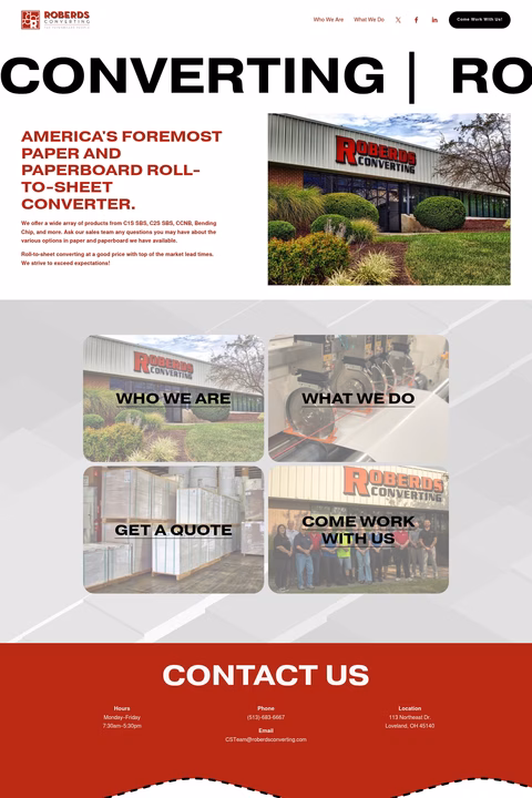 Roberds-Converting Homepage 1440px