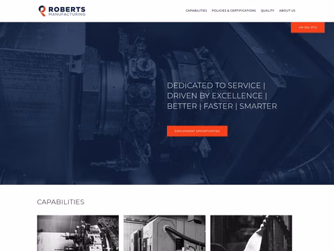 Roberts-Manufacturing Homepage 1440px