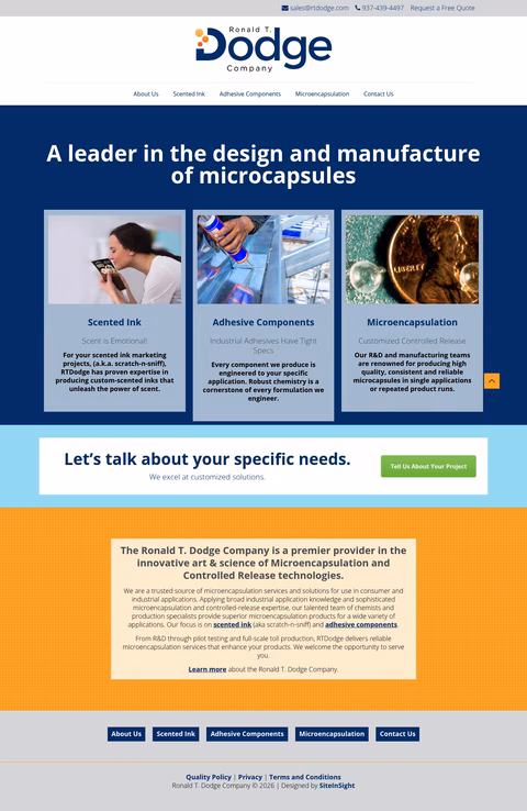 Ronald-T-Dodge-Company Homepage 1440px