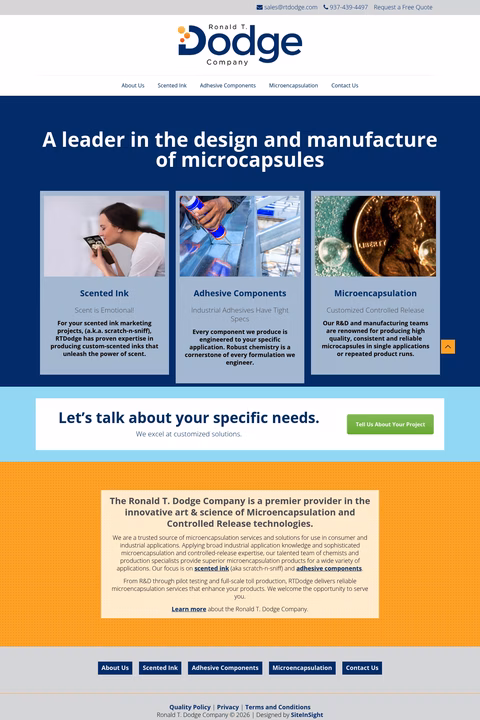 Ronald-T-Dodge-Company Homepage 1440px
