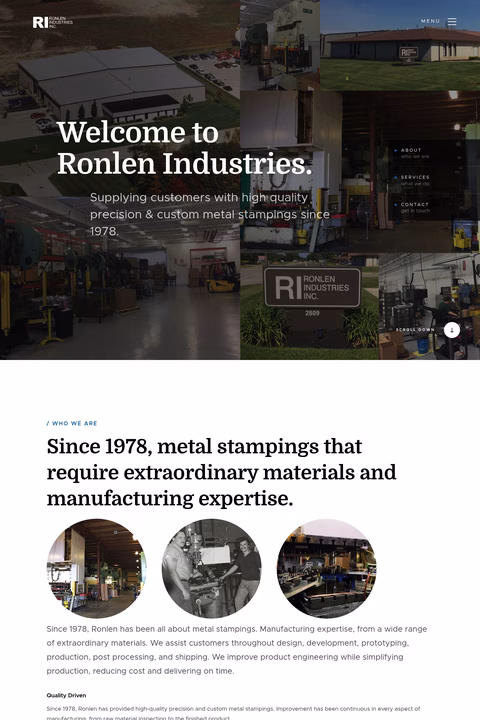 Ronlen-Industries Homepage 1440px