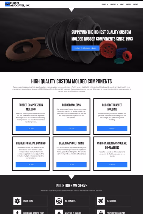 Rubber-Associates Homepage 1440px