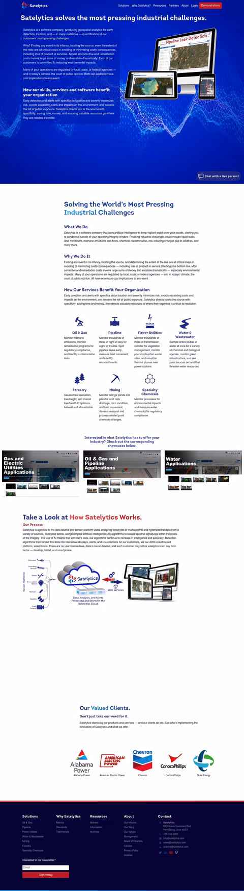 Satelytics Homepage 1440px