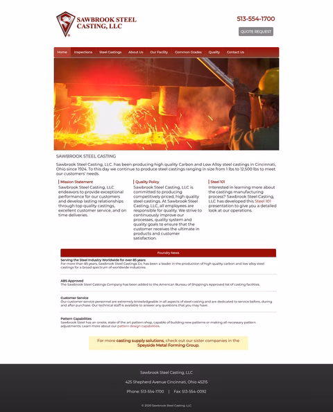 Sawbrook-Steel-Castings Homepage 1440px