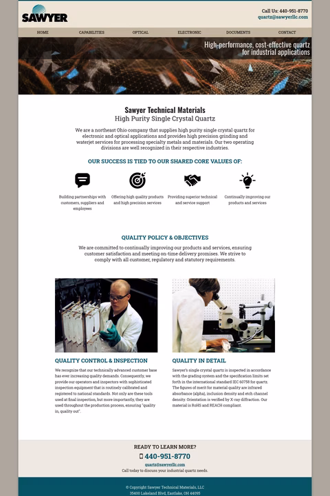 Sawyer-Technical-Materials Homepage 1440px