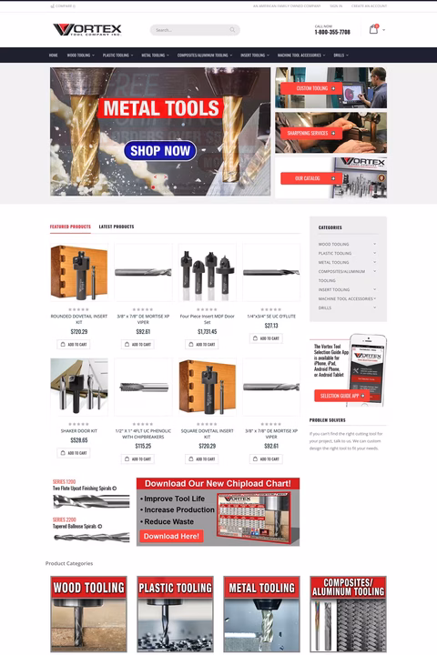 Vortex Tool Company Inc Homepage 1440px