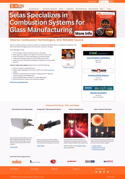 Selas-Heat-Technology-Company Homepage 1440px