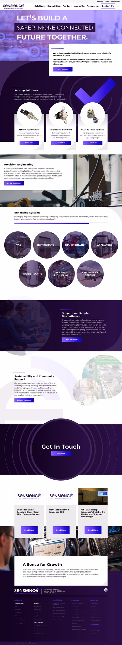 Sensience Homepage 1440px