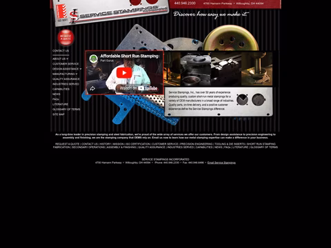 Service-Stampings Homepage 1440px