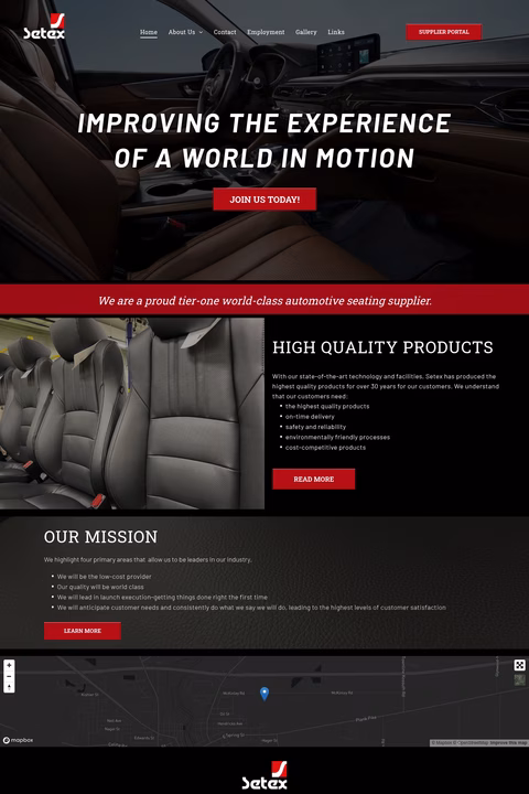 Setex Homepage 1440px
