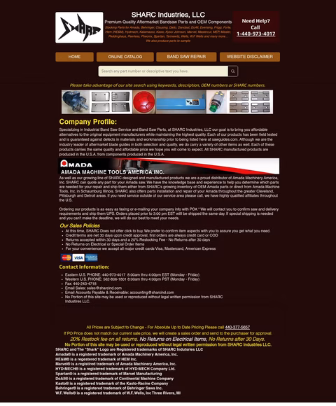 Sharc-Industries Homepage 1440px