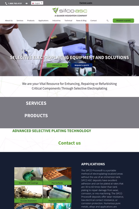 Sifco-Applied-Surface-Concepts Homepage 1440px
