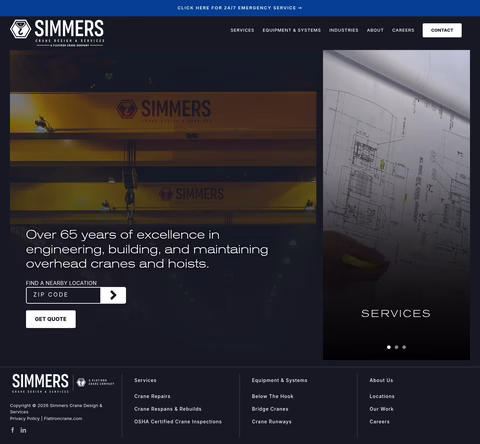 Simmers-Crane-Design-Services Homepage 1440px