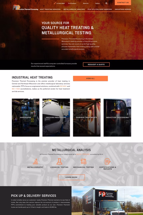 Precision Thermal Processing Homepage 1440px