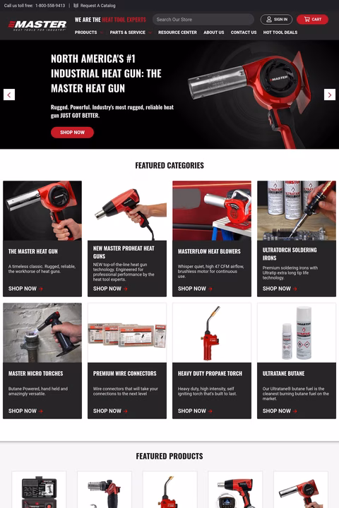 Master Appliance Corporation Homepage 1440px