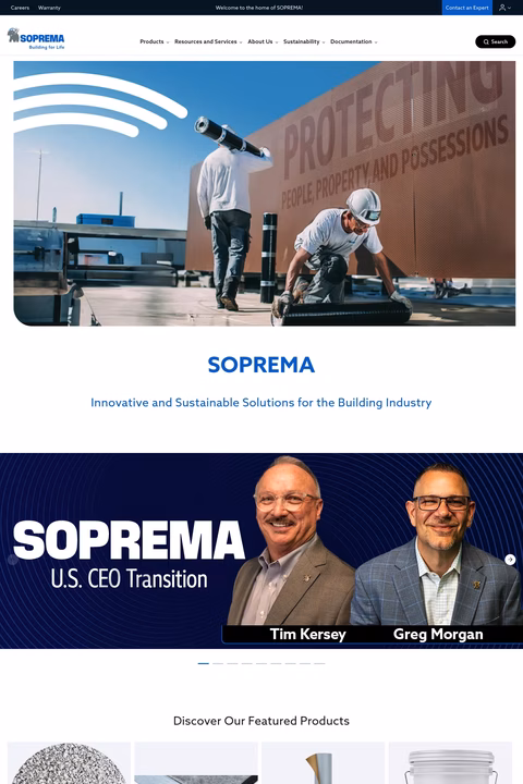 Soprema-Usa Homepage 1440px