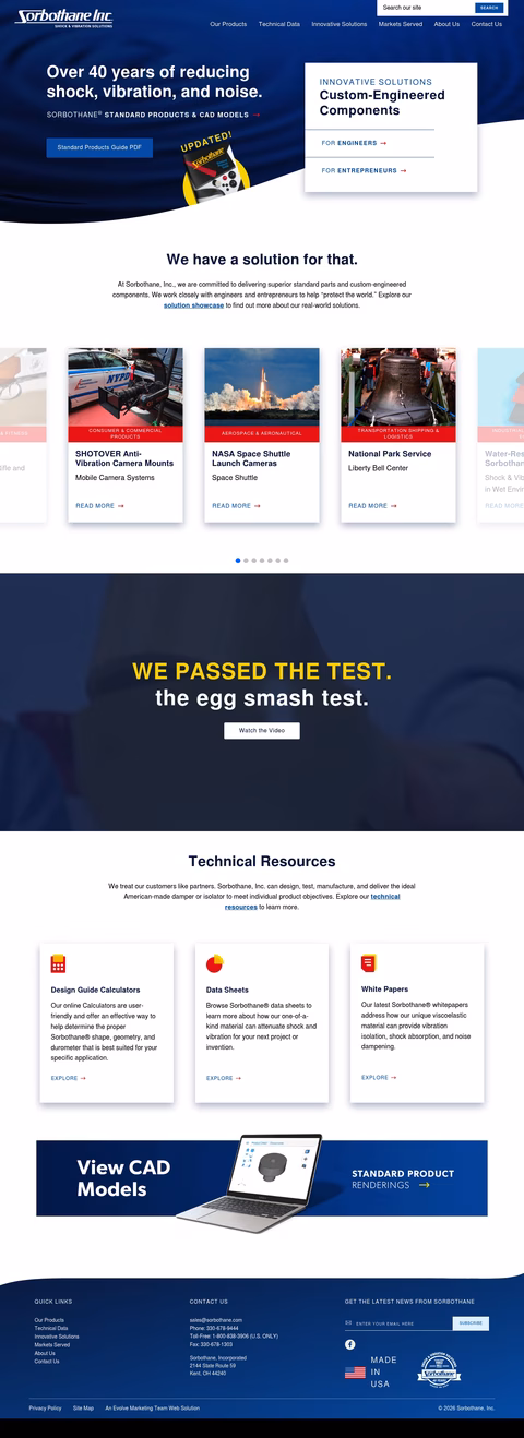 Sorbothane-Inc Homepage 1440px