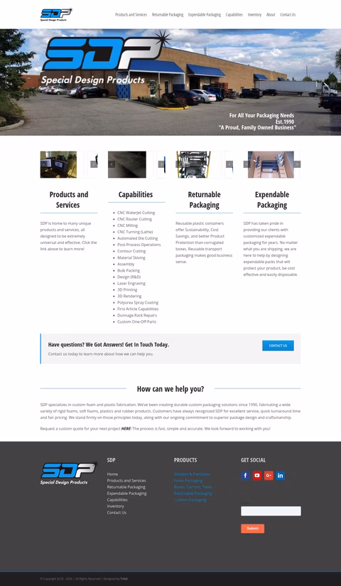 Special-Design-Products Homepage 1440px