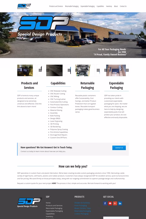 Special-Design-Products Homepage 1440px