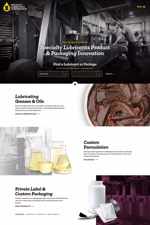 Specialty-Lubricants Homepage 1440px