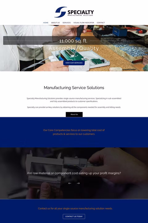 Specialty-Manufacturing-Solutions Homepage 1440px