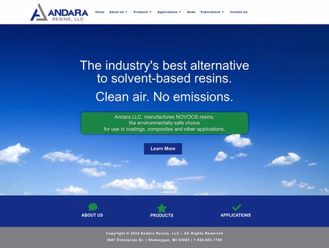 Novoc Performance Resins Homepage 1440px