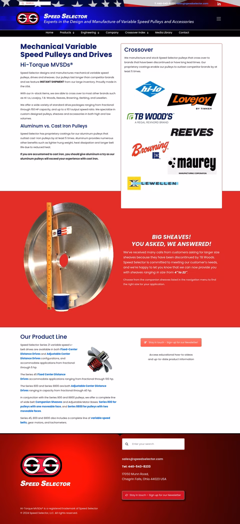Speed-Selector Homepage 1440px
