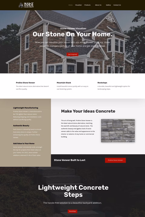 Norse Building Products Homepage 1440px