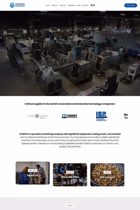 Stadco-Precision Homepage 1440px