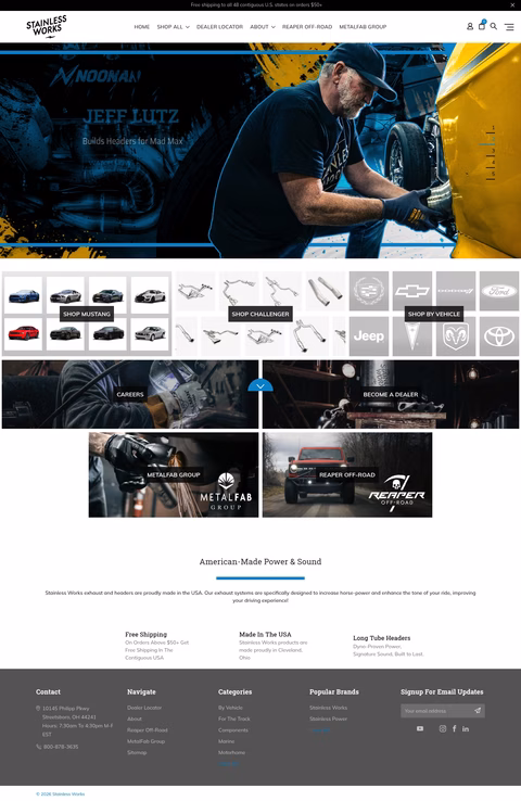Stainless-Works Homepage 1440px