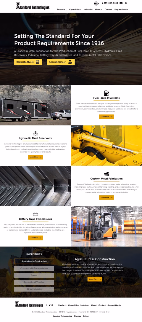 Standard-Technologies Homepage 1440px