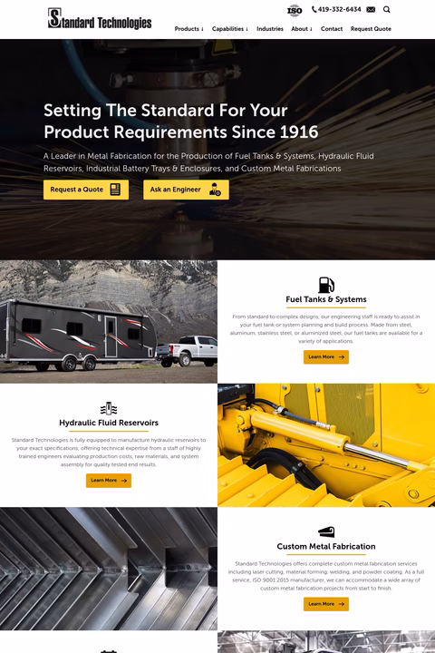 Standard-Technologies Homepage 1440px