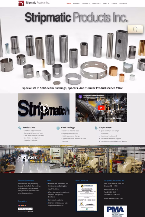 Stripmatic-Products-Inc Homepage 1440px