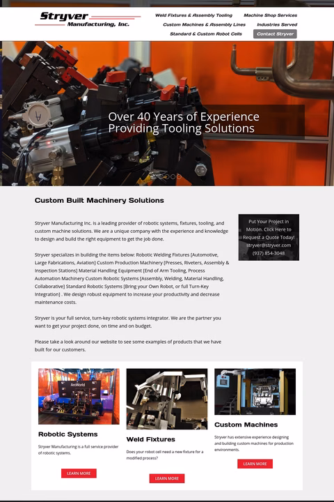 Stryver-Manufacturing-Inc Homepage 1440px