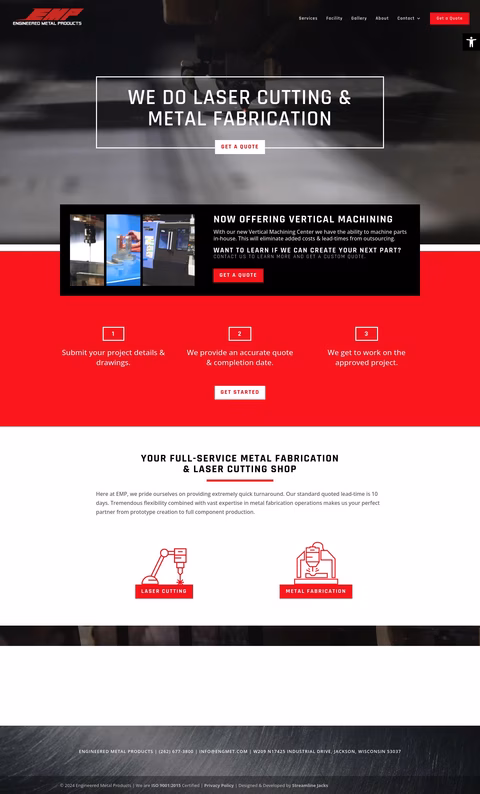 Engineered Metal Products Homepage 1440px