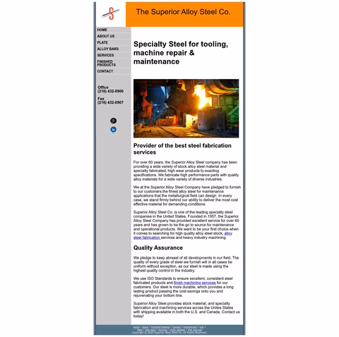 Superior-Alloy-Steel Homepage 1440px