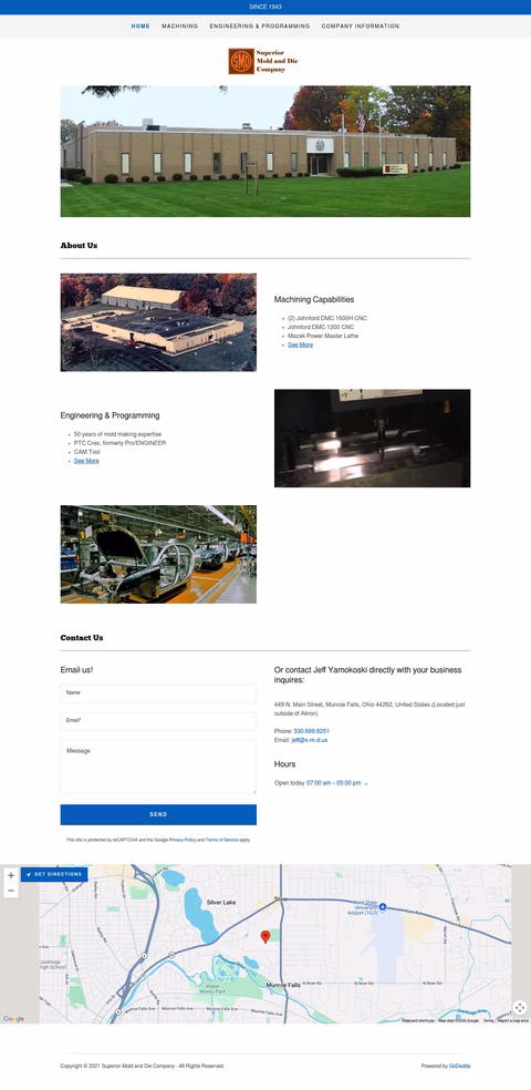 Superior-Mold-Die-Company Homepage 1440px