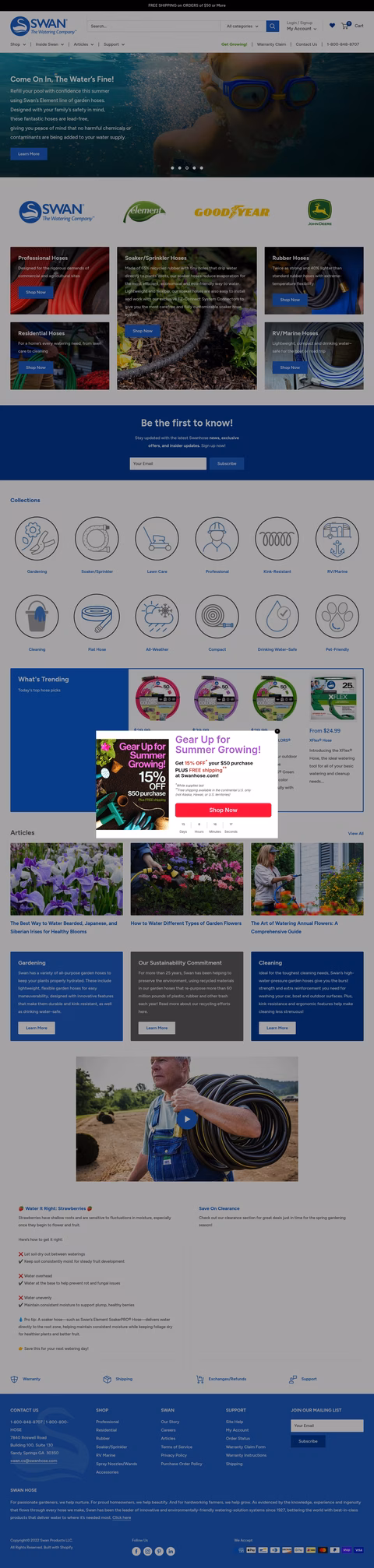Swan-Products Homepage 1440px