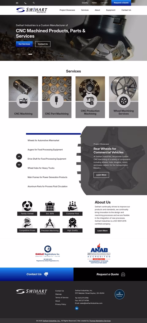 Swihart-Industries Homepage 1440px