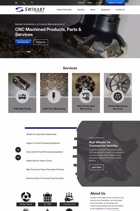 Swihart-Industries Homepage 1440px