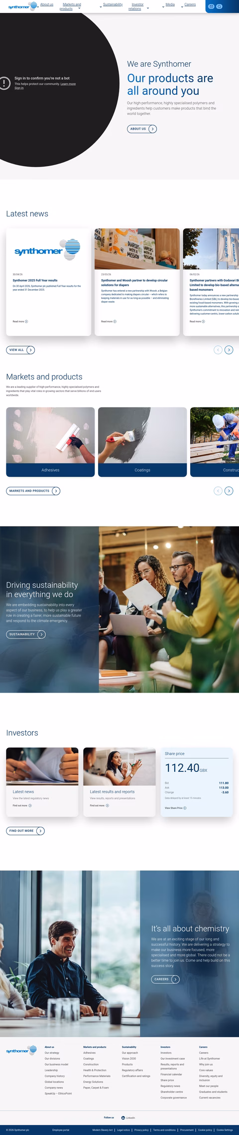 Synthomer Homepage 1440px