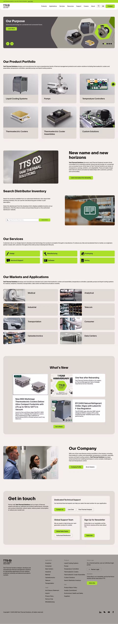 Tark-Thermal-Solutions Homepage 1440px