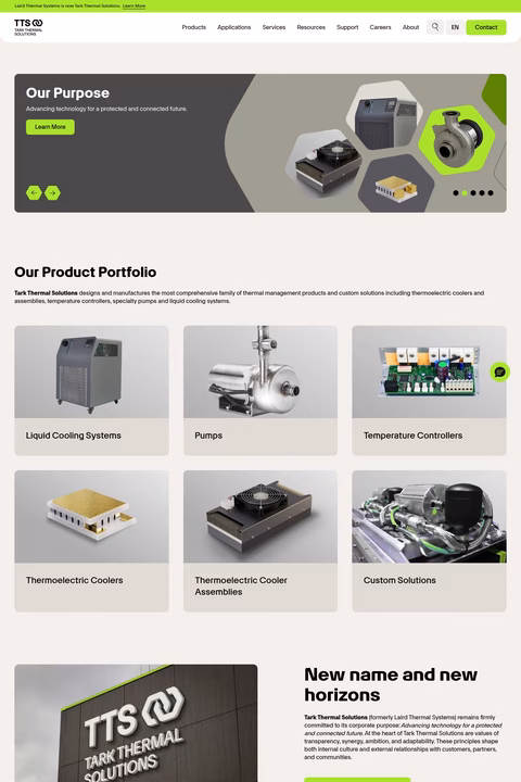 Tark-Thermal-Solutions Homepage 1440px